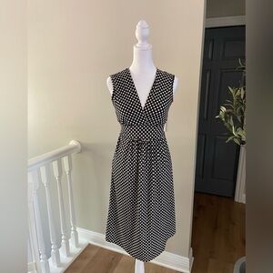 Jon & Anna Black and White Polka Dot Midi Dress